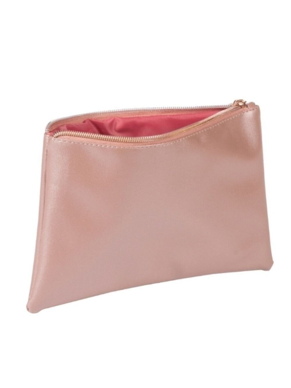 HEIDI & OAK LARGE PINK LEATHER JEWELRY ORGANIZER WITH MIRROR AND POUCH - Picture 4 of 7